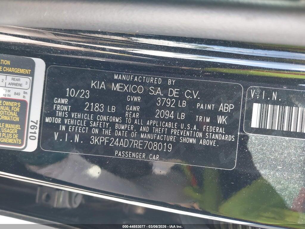 3KPF24AD7RE708019 2024 KIA FORTE photo no. 9