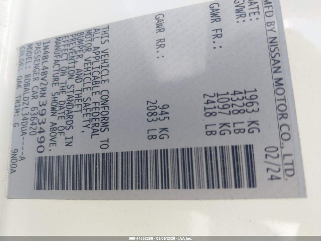 1N4BL4BV2RN393490 2024 NISSAN ALTIMA photo no. 9