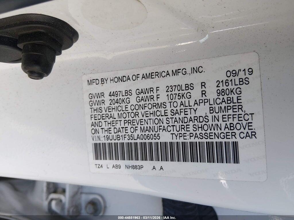 19UUB1F35LA006055 2020 ACURA TLX photo no. 9