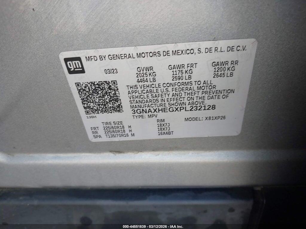 3GNAXHEGXPL232128 2023 CHEVROLET EQUINOX photo no. 9