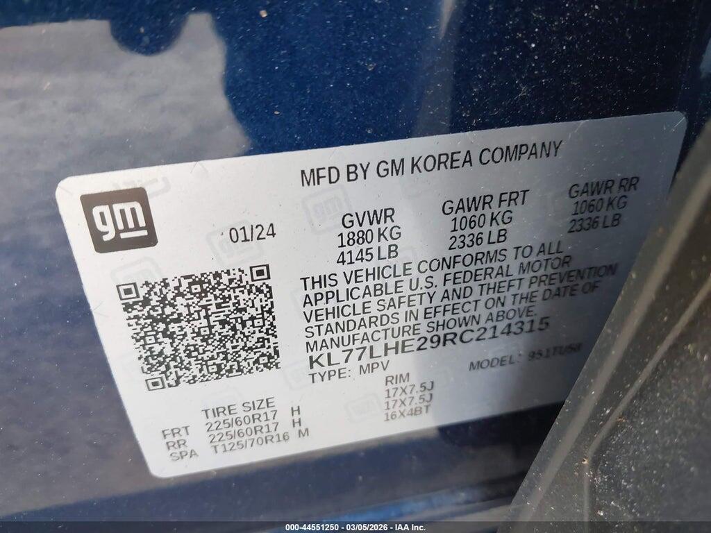 KL77LHE29RC214315 2024 CHEVROLET TRAX photo no. 9