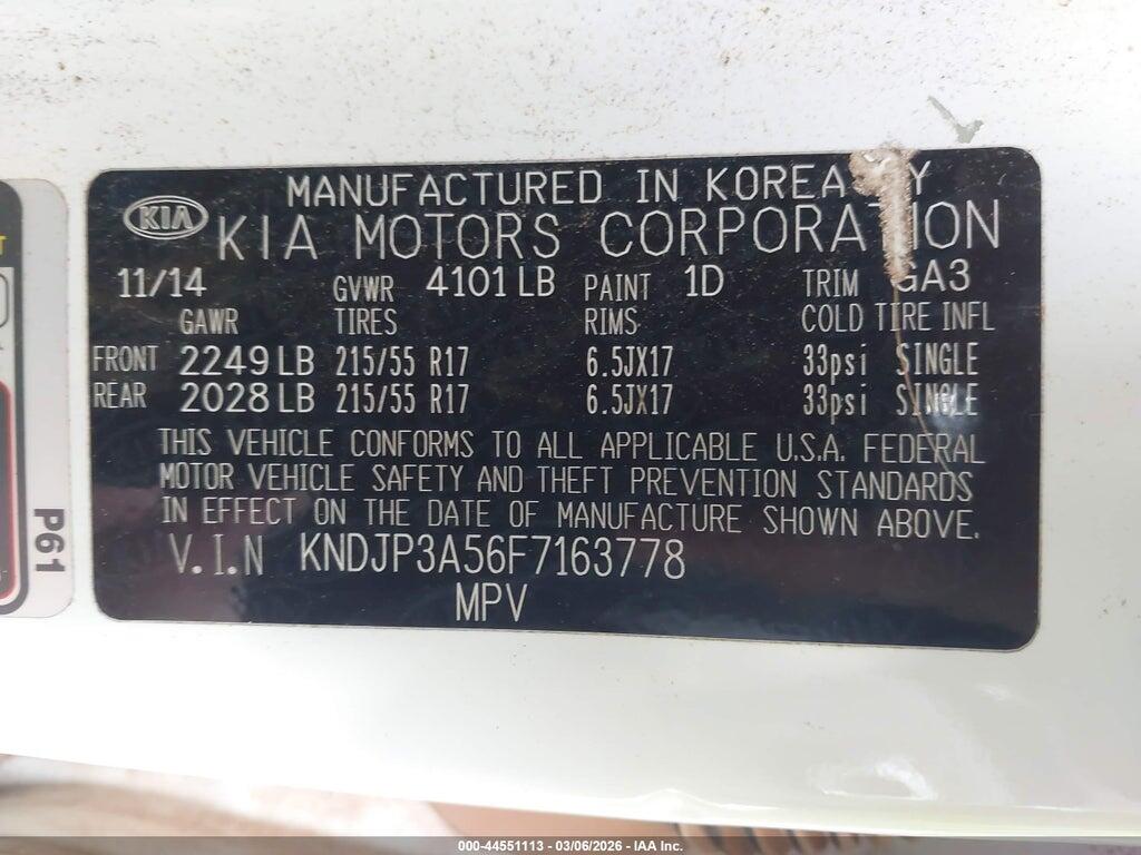 KNDJP3A56F7163778 2015 KIA SOUL photo no. 9