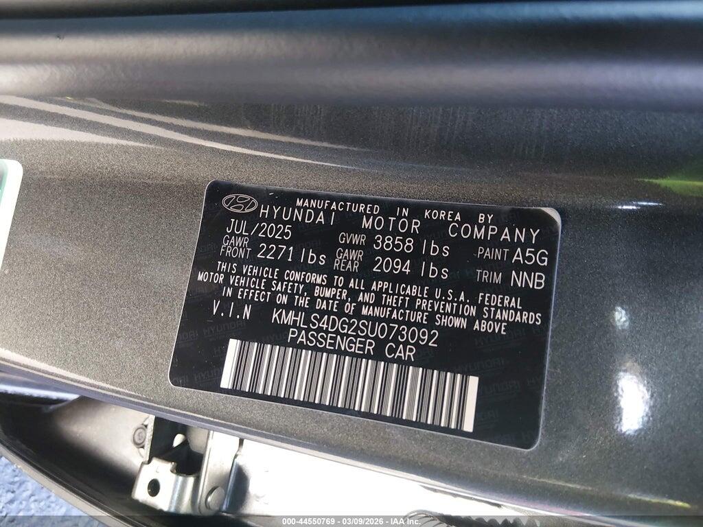 KMHLS4DG2SU073092 2025 HYUNDAI ELANTRA photo no. 9