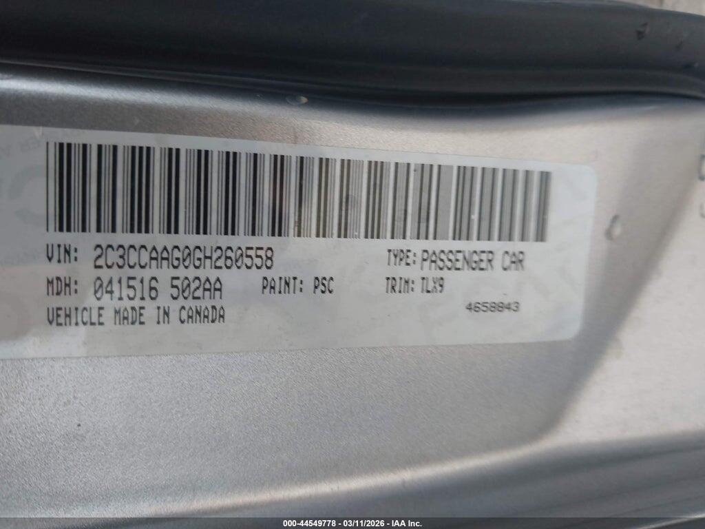 2C3CCAAG0GH260558 2016 CHRYSLER 300 photo no. 9