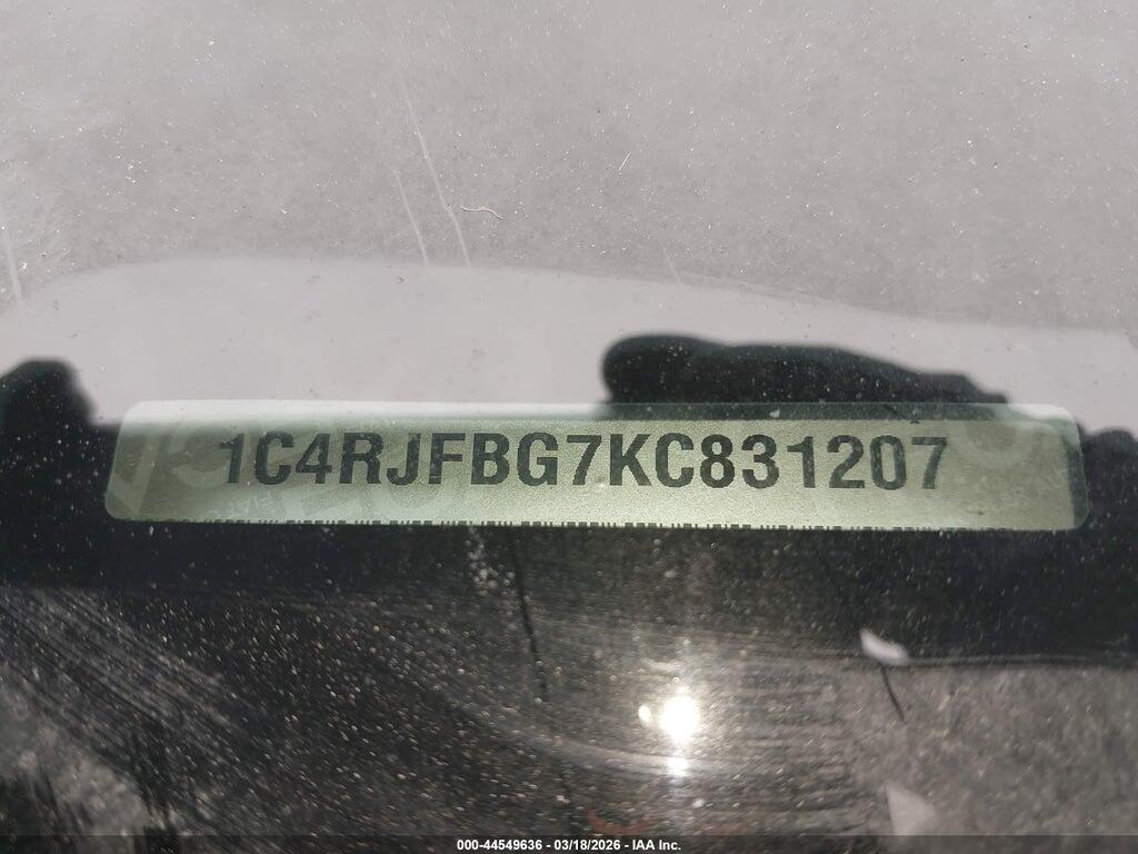 1C4RJFBG7KC831207 2019 JEEP GRAND CHEROKEE photo no. 9
