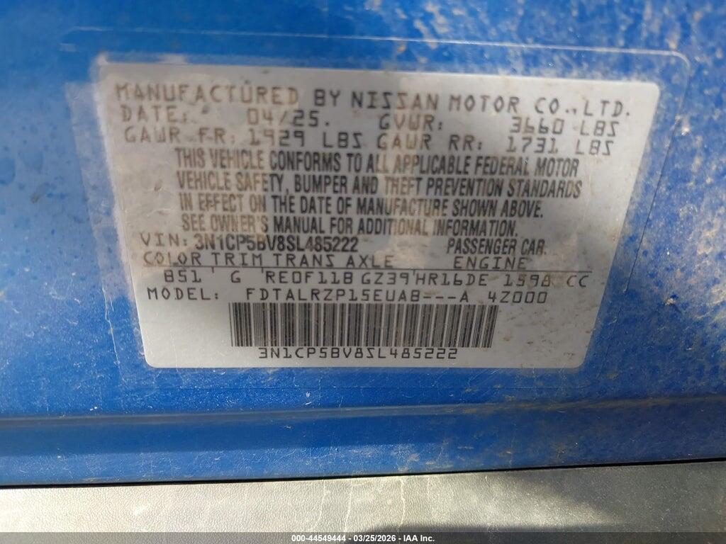 3N1CP5BV8SL485222 2025 NISSAN KICKS PLAY photo no. 9