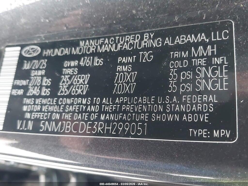 5NMJBCDE3RH299051 2024 HYUNDAI TUCSON photo no. 9