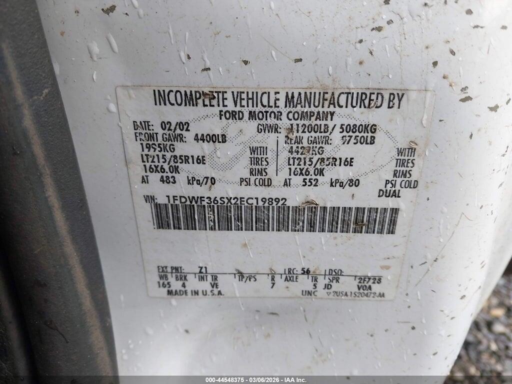 1FDWF36SX2EC19892 2002 FORD F-350 photo no. 8