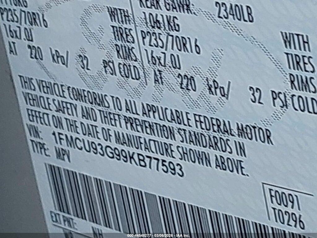 1FMCU93G99KB77593 2009 FORD ESCAPE photo no. 9