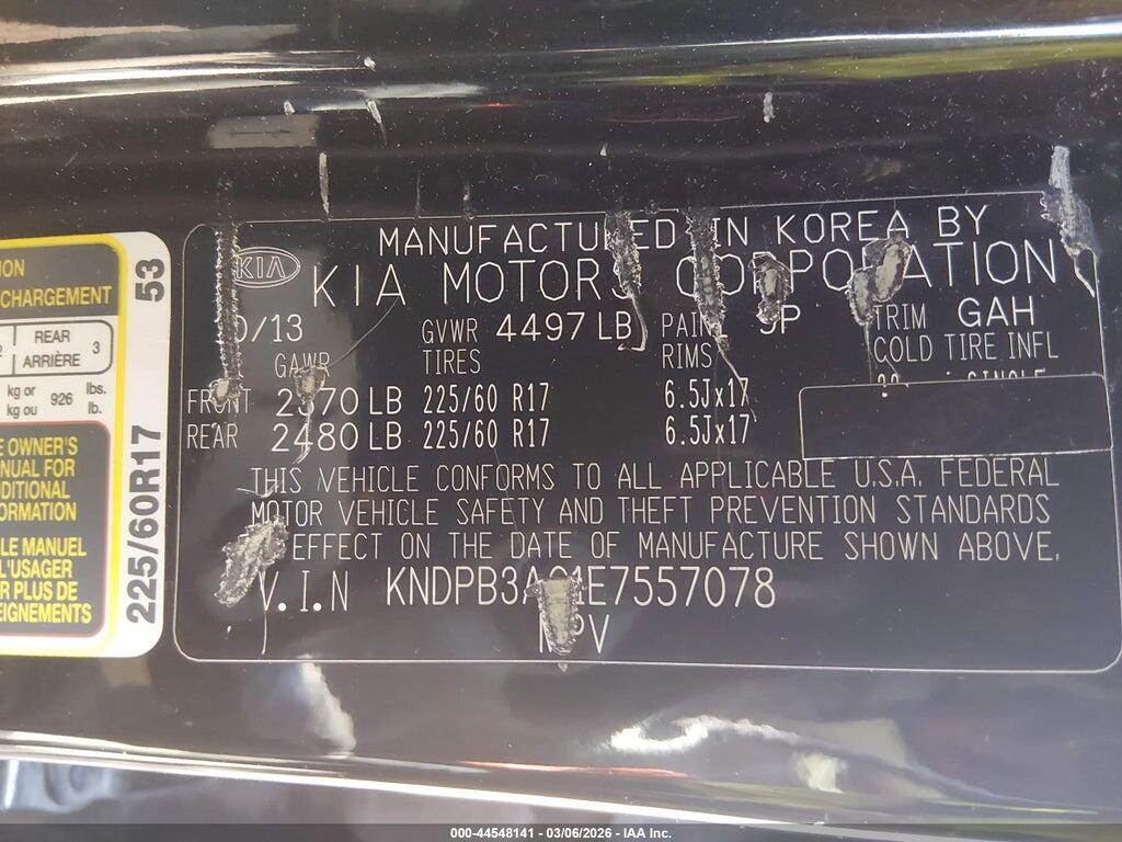 KNDPB3AC1E7557078 2014 KIA SPORTAGE photo no. 9