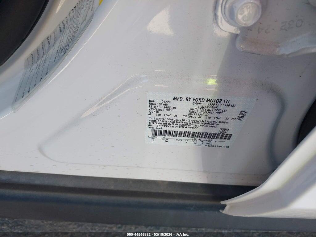 3FTTW8B91RRA96577 2024 FORD MAVERICK photo no. 9