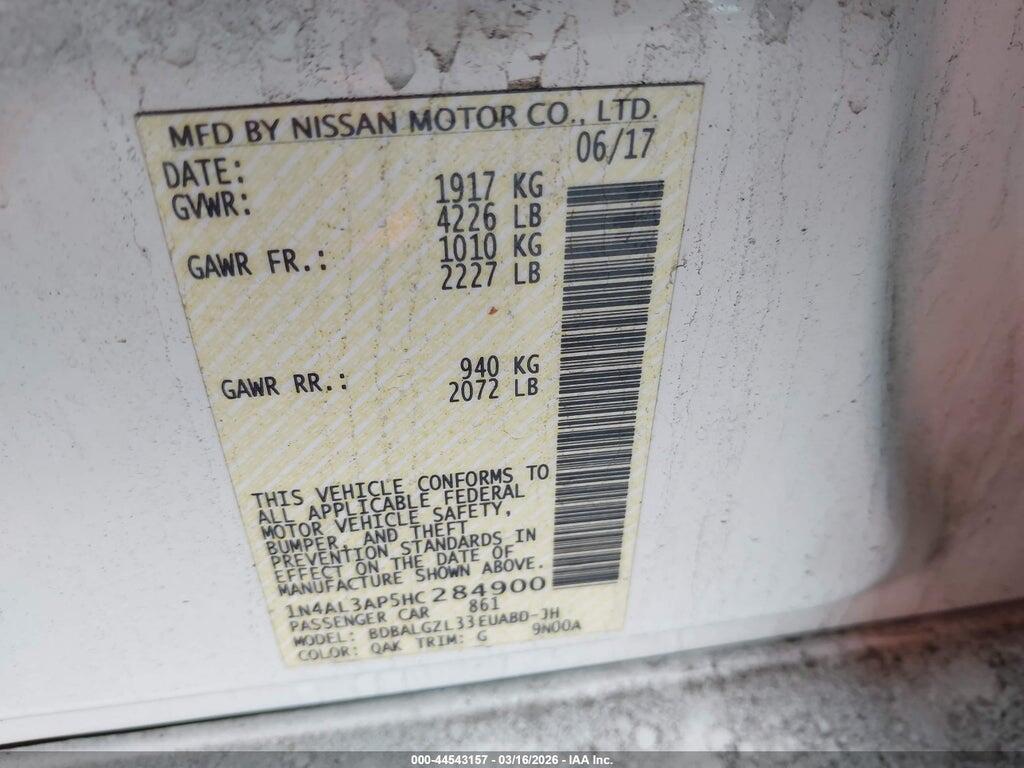 1N4AL3AP5HC284900 2017 NISSAN ALTIMA photo no. 9