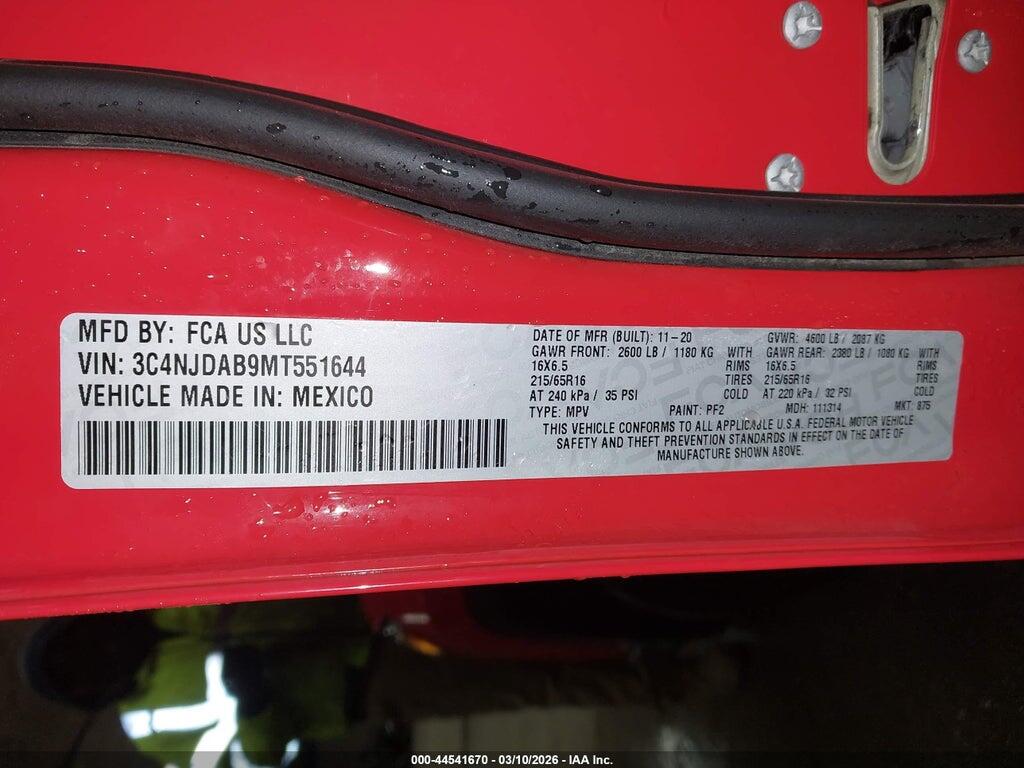3C4NJDAB9MT551644 2021 JEEP COMPASS photo no. 9