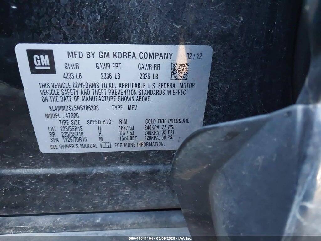 KL4MMDSL5NB106308 2022 BUICK ENCORE GX photo no. 9