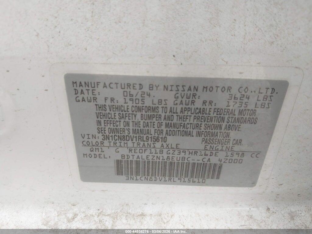 3N1CN8DV1RL915610 2024 NISSAN VERSA photo no. 9