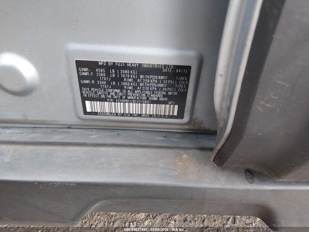 4S4BRBCC8D3310607 2013 SUBARU OUTBACK photo no. 9