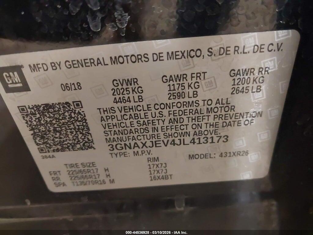 3GNAXJEV4JL413173 2018 CHEVROLET EQUINOX photo no. 9