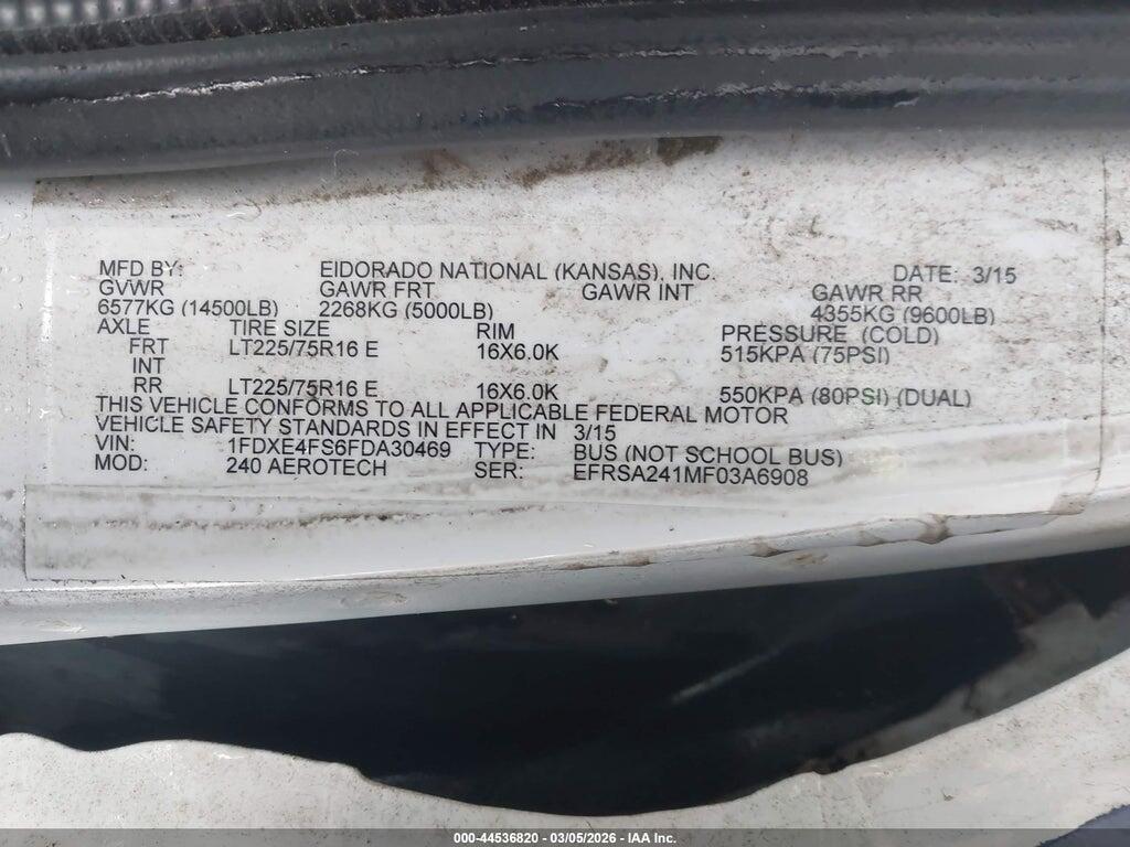 1FDXE4FS6FDA30469 2015 FORD E-450 CUTAWAY photo no. 8