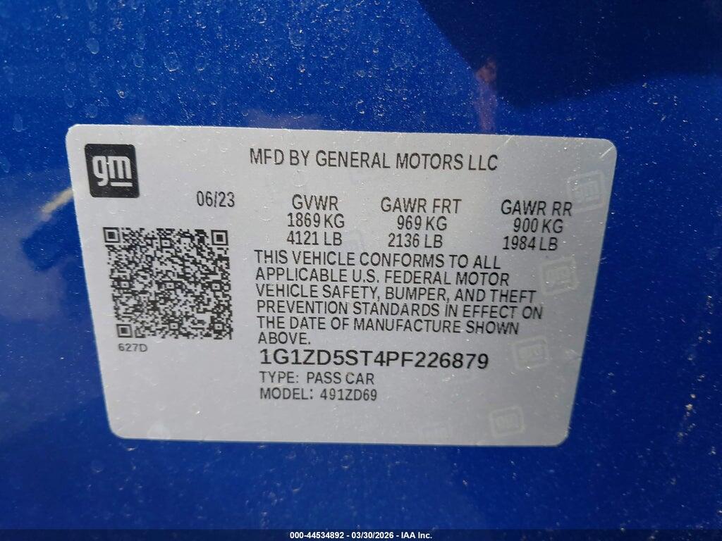 1G1ZD5ST4PF226879 2023 CHEVROLET MALIBU photo no. 9