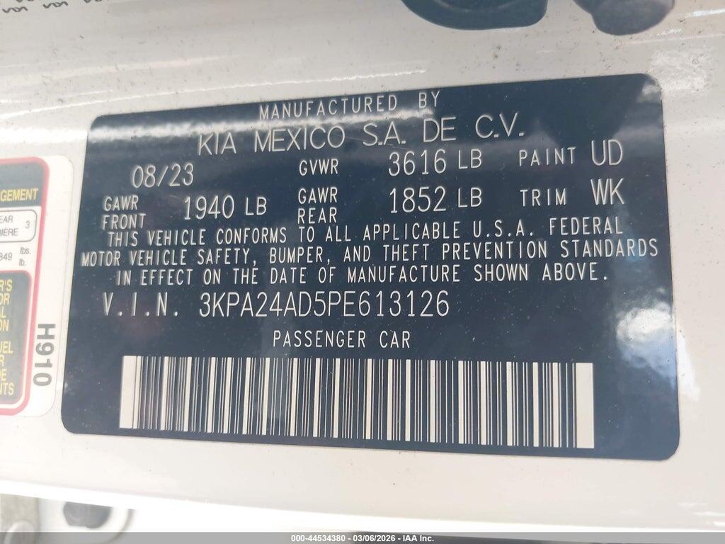 3KPA24AD5PE613126 2023 KIA RIO photo no. 9