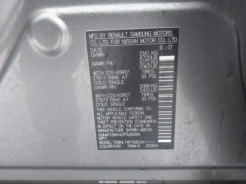 KNMAT2MV4JP526394 2018 NISSAN ROGUE photo no. 9