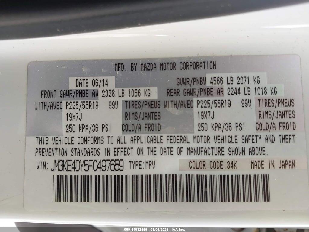 JM3KE4DY5F0497659 2015 MAZDA CX-5 photo no. 9