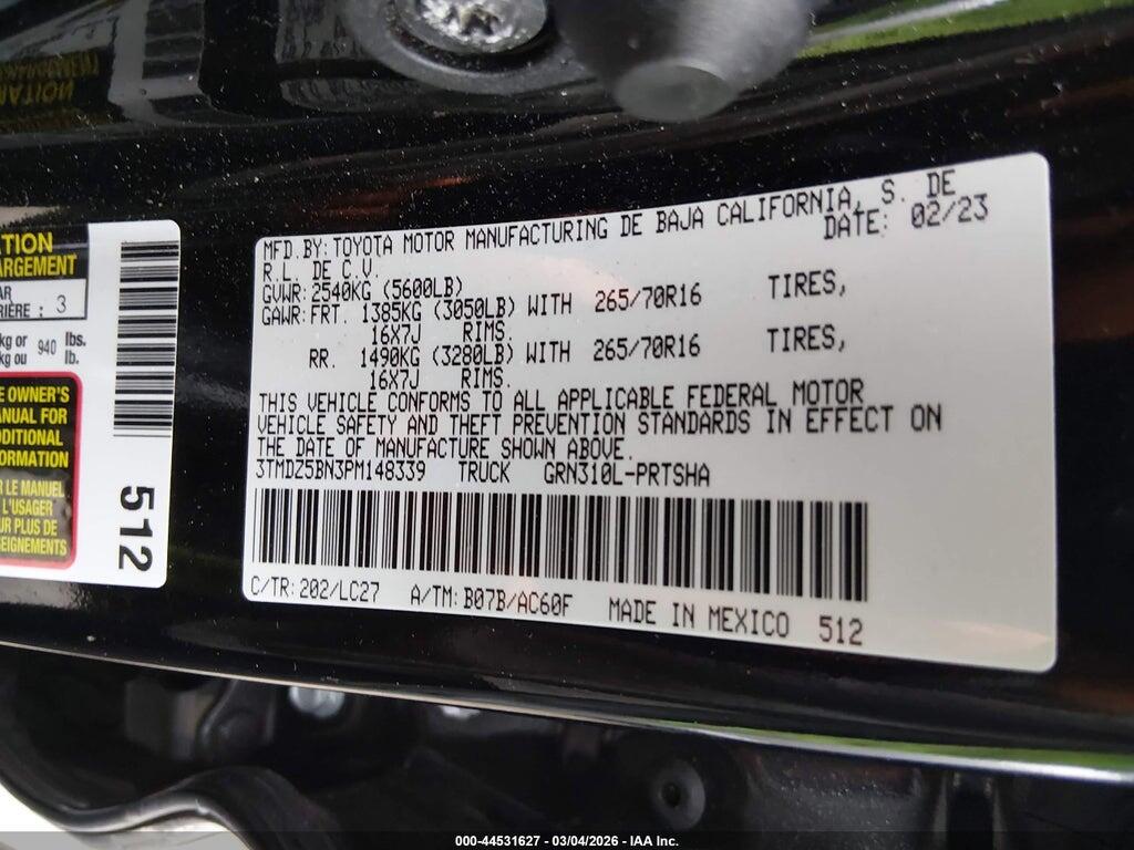 3TMDZ5BN3PM148339 2023 TOYOTA TACOMA photo no. 9