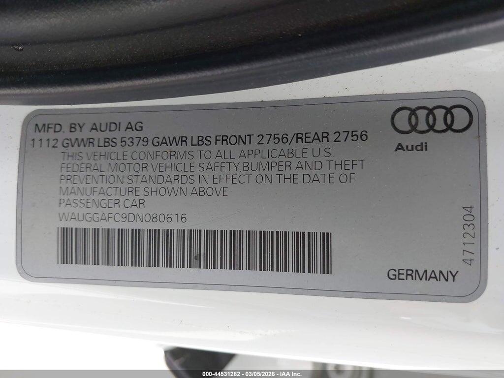 WAUGGAFC9DN080616 2013 AUDI A6 photo no. 9