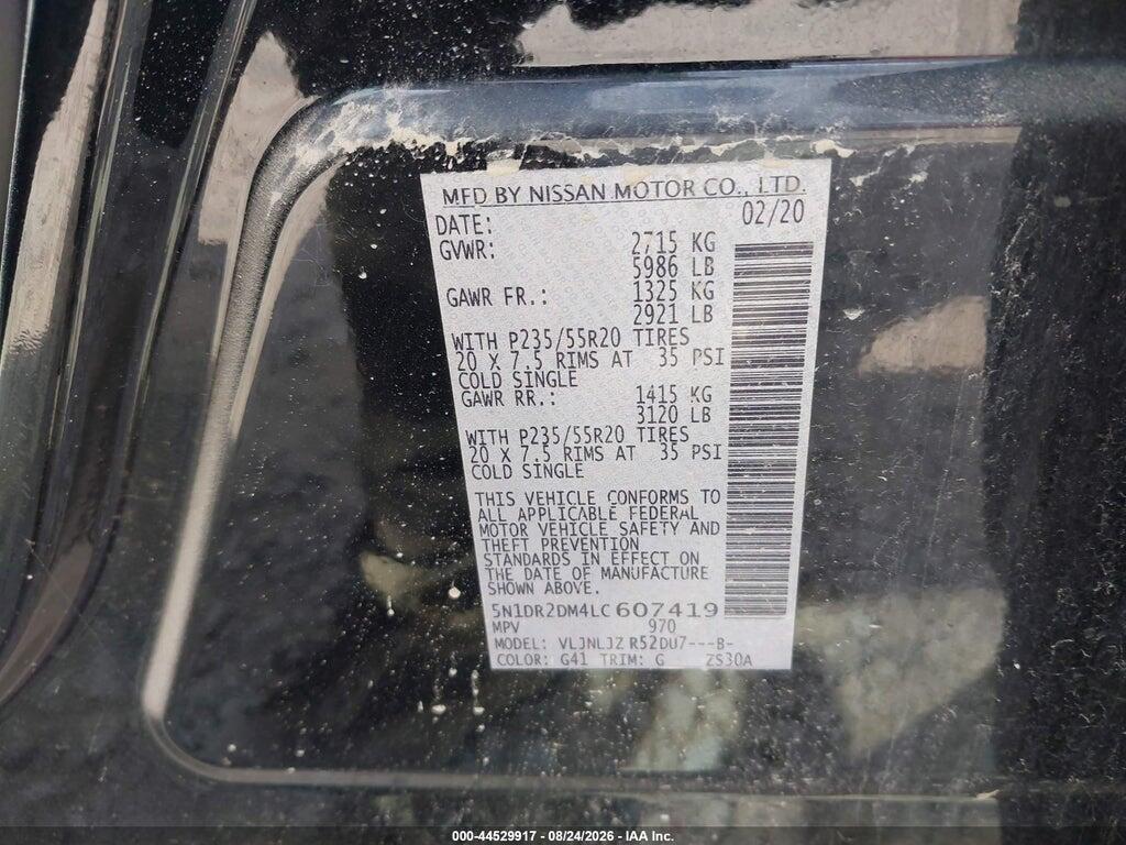 5N1DR2DM4LC607419 2020 NISSAN PATHFINDER photo no. 9