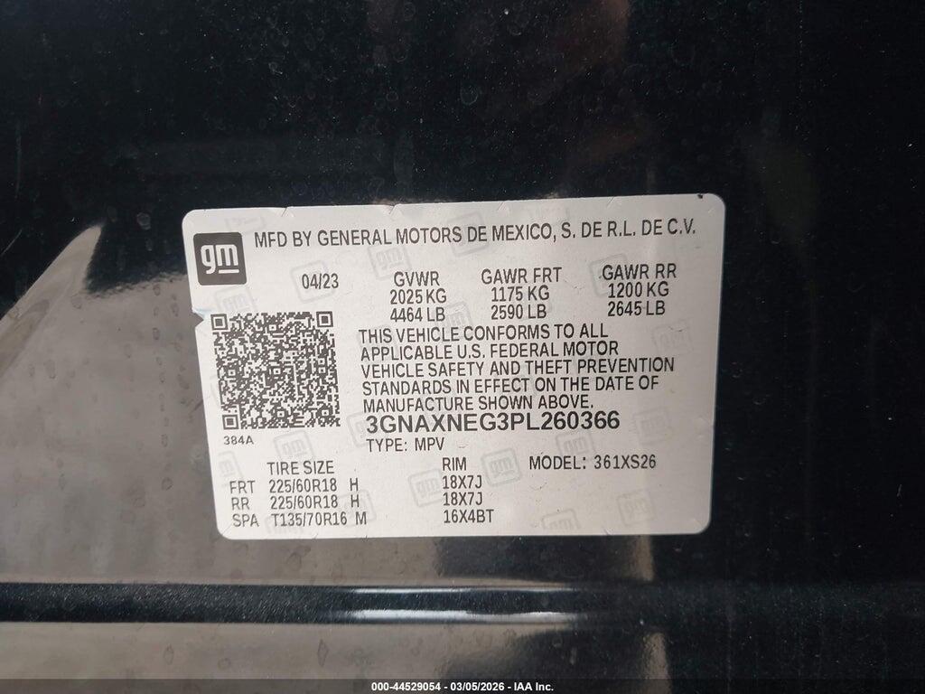 3GNAXNEG3PL260366 2023 CHEVROLET EQUINOX photo no. 9