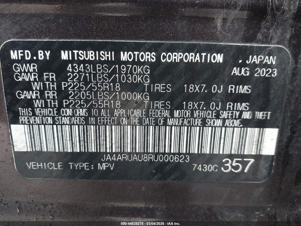 JA4ARUAU8RU000623 2024 MITSUBISHI OUTLANDER SPORT photo no. 9