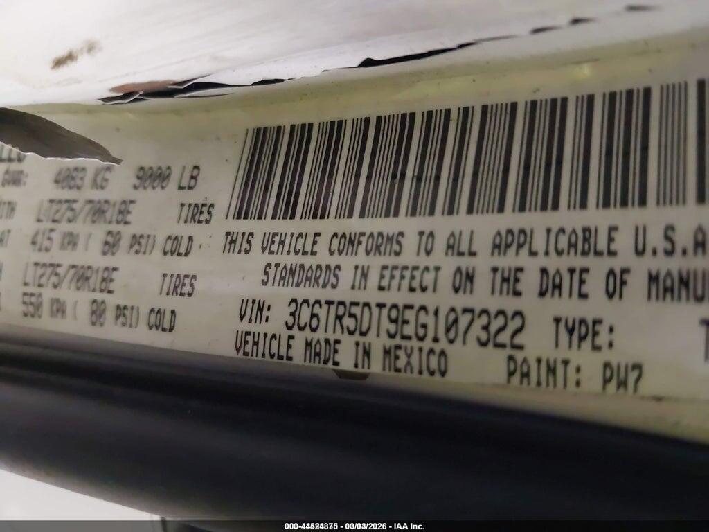 3C6TR5DT9EG107322 2014 RAM 2500 photo no. 9