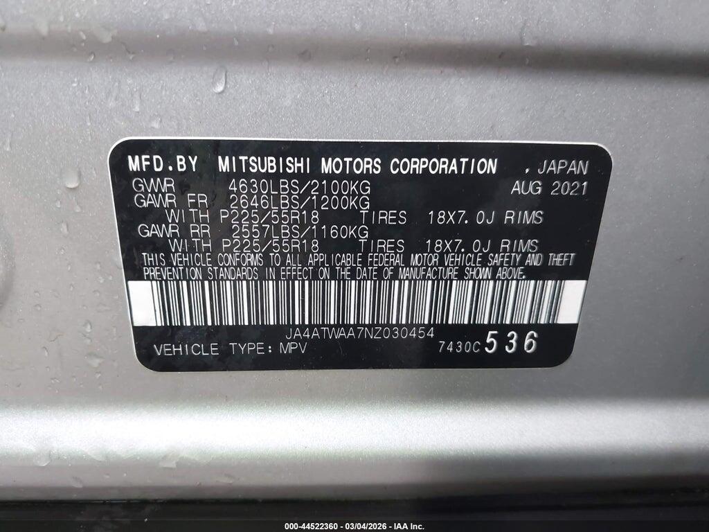 JA4ATWAA7NZ030454 2022 MITSUBISHI ECLIPSE CROSS photo no. 9