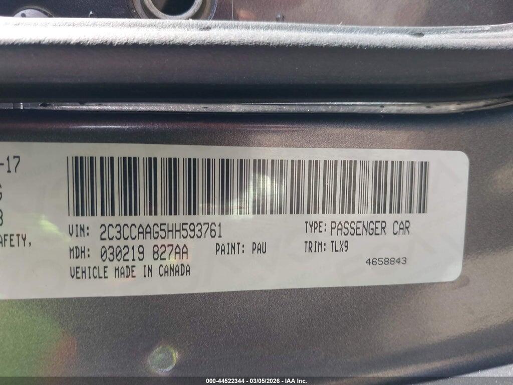 2C3CCAAG5HH593761 2017 CHRYSLER 300 photo no. 9