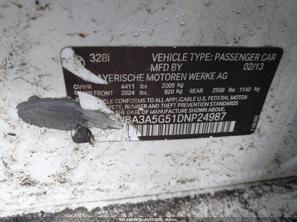 WBA3A5G51DNP24987 2013 BMW 328I photo no. 9