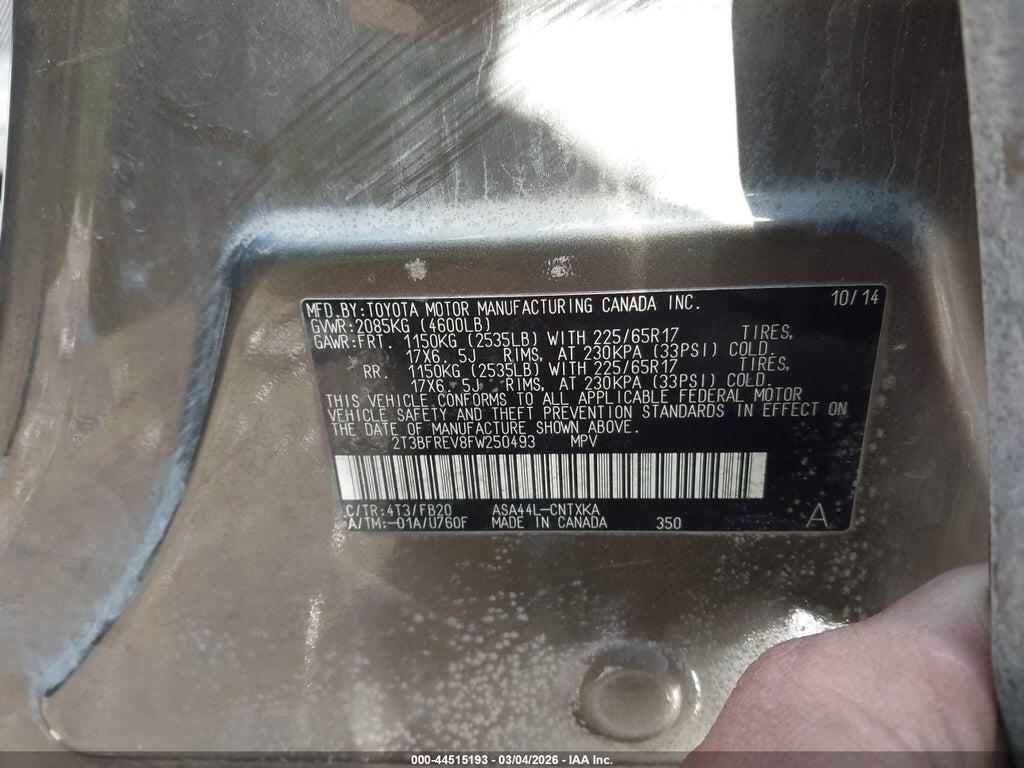 2T3BFREV8FW250493 2015 TOYOTA RAV4 photo no. 9