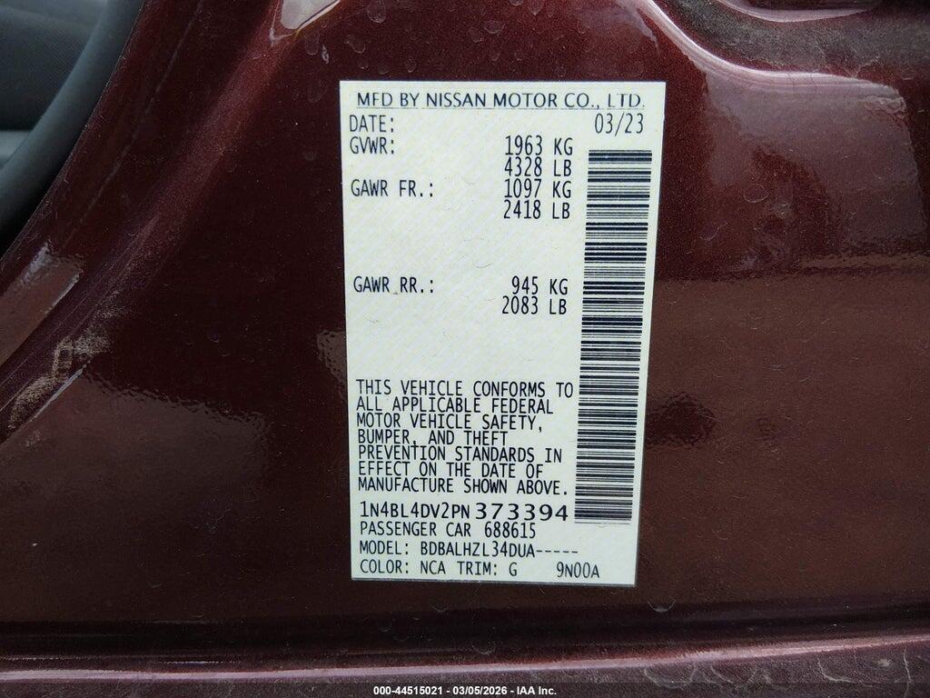 1N4BL4DV2PN373394 2023 NISSAN ALTIMA photo no. 9