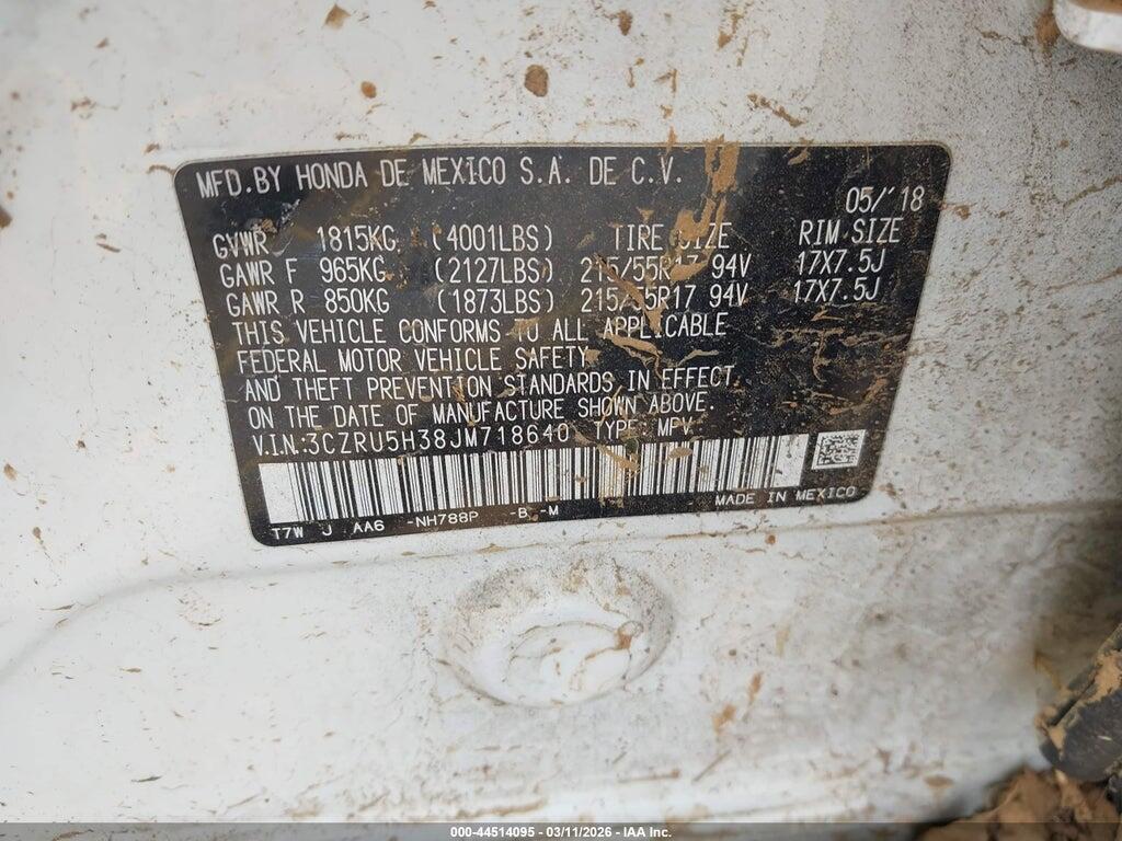 3CZRU5H38JM718640 2018 HONDA HR-V photo no. 9
