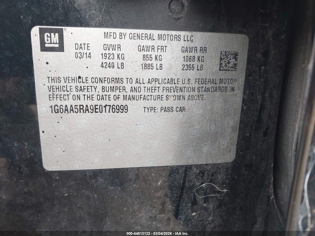 1G6AA5RA9E0176999 2014 CADILLAC ATS photo no. 9