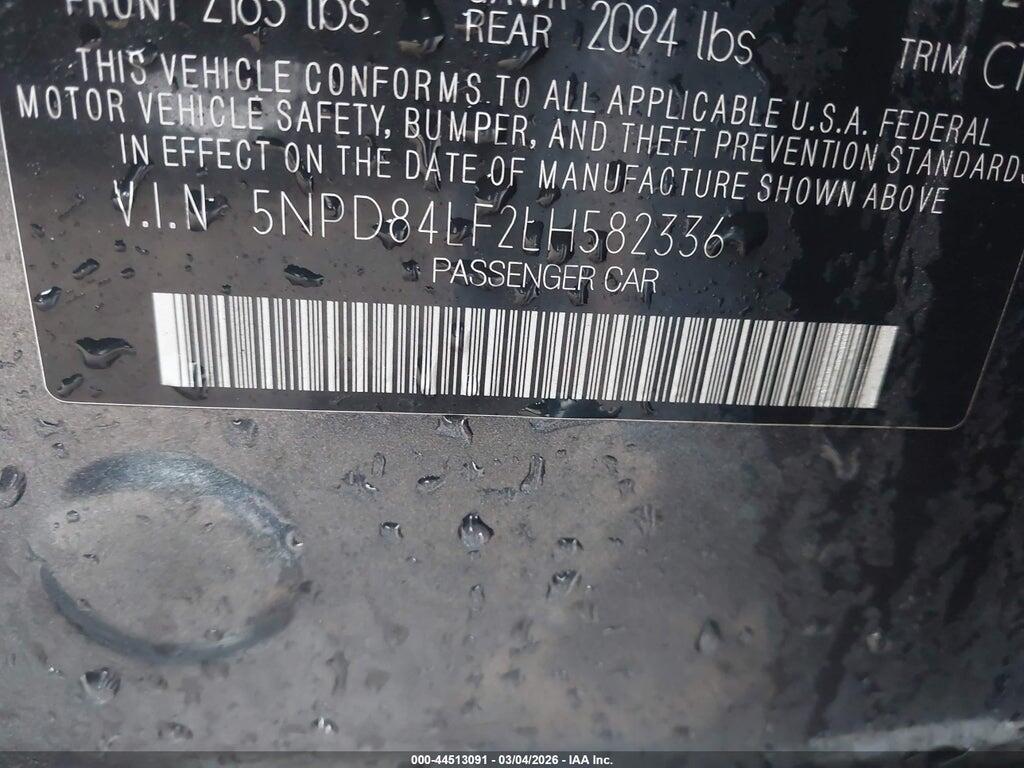 5NPD84LF2LH582336 2020 HYUNDAI ELANTRA photo no. 9