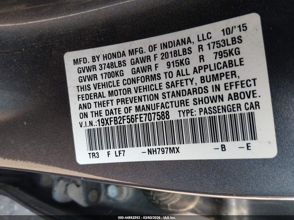 19XFB2F56FE707588 2015 HONDA CIVIC photo no. 9