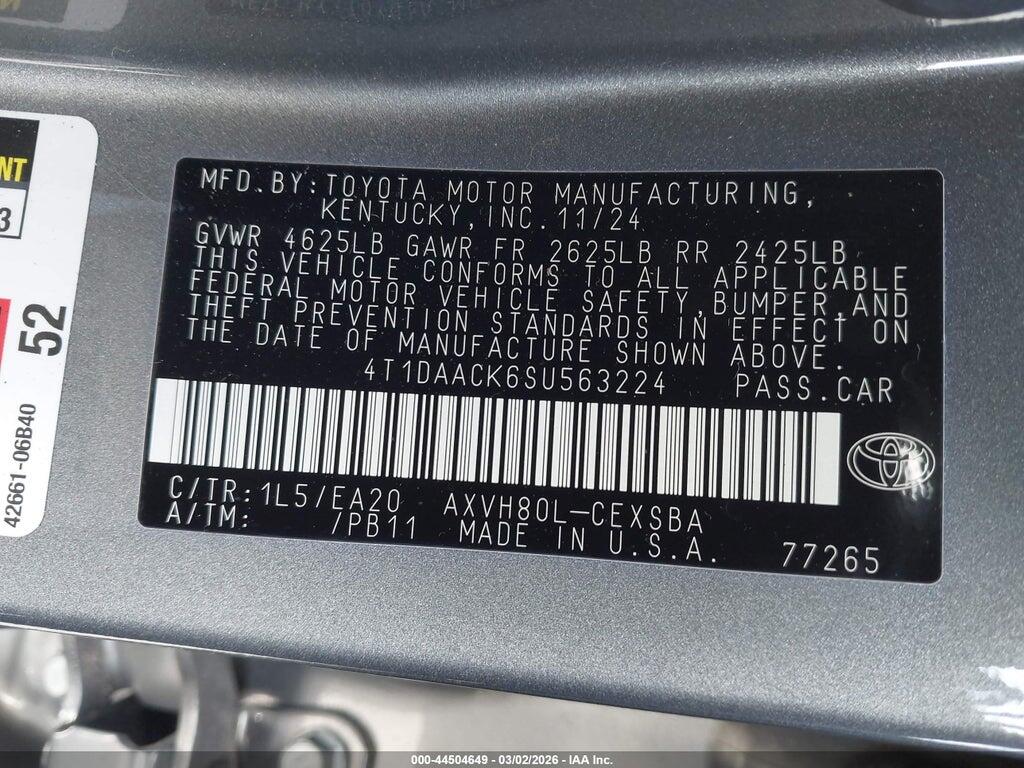 4T1DAACK6SU563224 2025 TOYOTA CAMRY photo no. 9