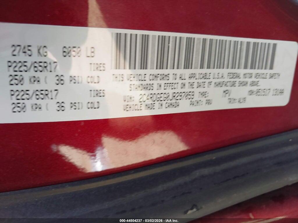 2C4RDGEG0JR297059 2018 DODGE GRAND CARAVAN photo no. 9