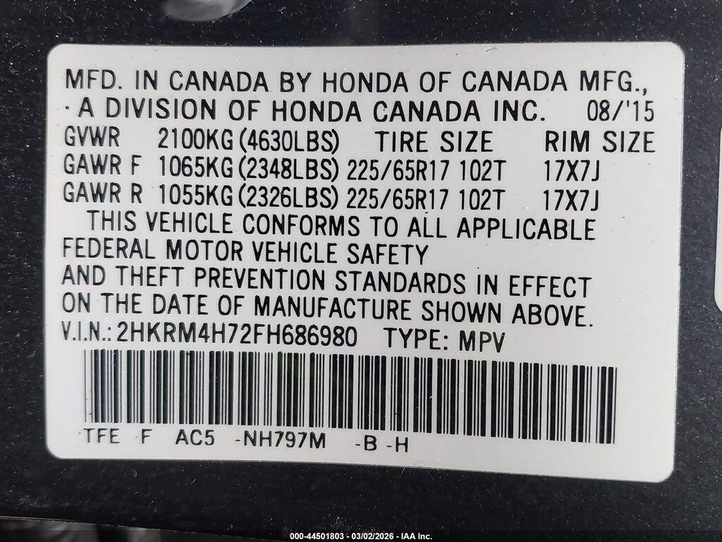 2HKRM4H72FH686980 2015 HONDA CR-V photo no. 9
