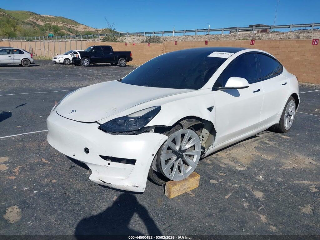 5YJ3E1EB2MF075949 2021 TESLA MODEL 3 photo no. 2