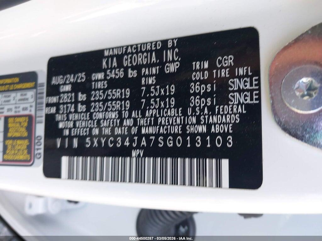 5XYC34JA7SG013103 2025 KIA EV6 photo no. 9
