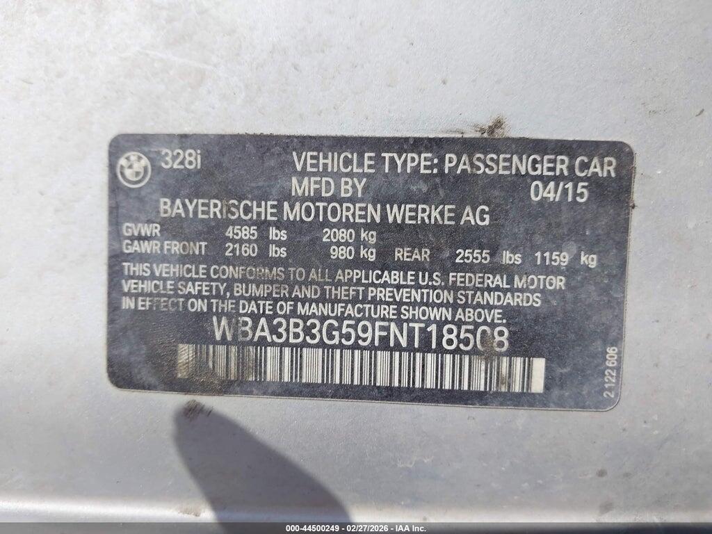WBA3B3G59FNT18508 2015 BMW 328I photo no. 9