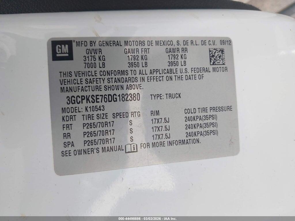 3GCPKSE76DG182380 2013 CHEVROLET SILVERADO 1500 photo no. 9