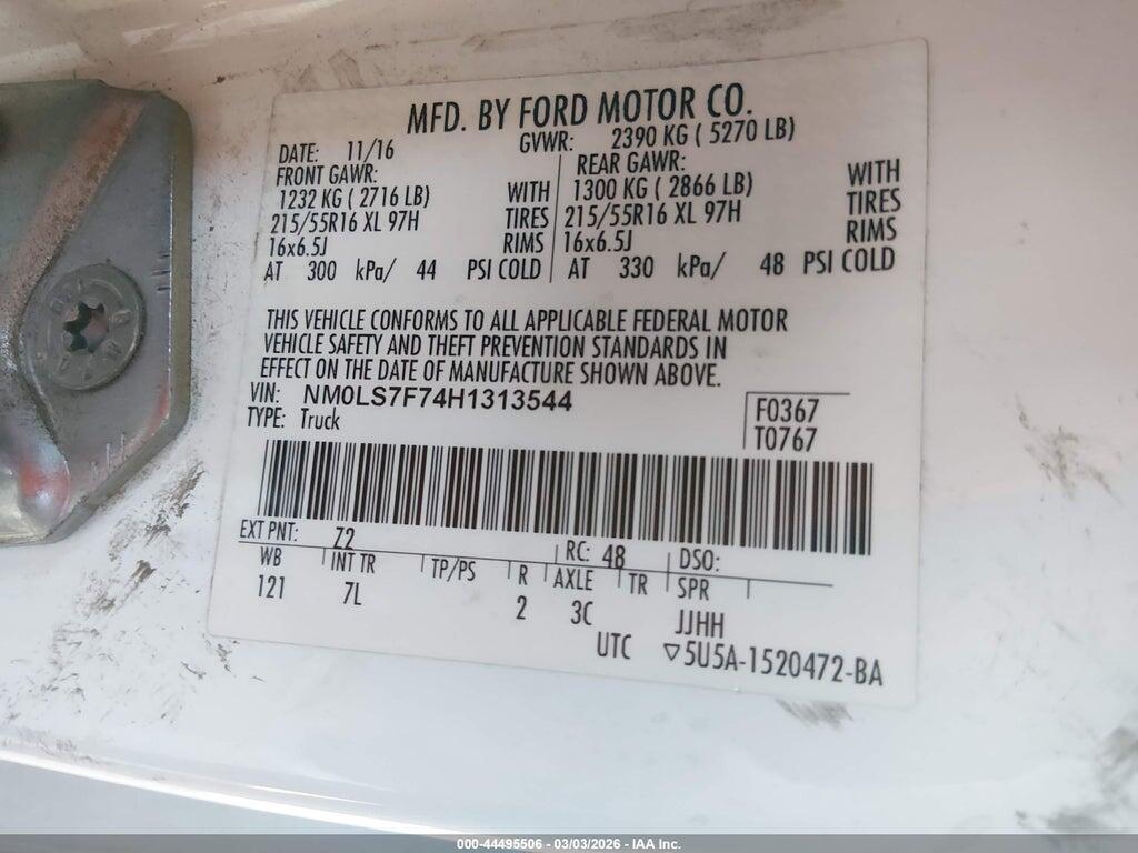 NM0LS7F74H1313544 2017 FORD TRANSIT CONNECT photo no. 9