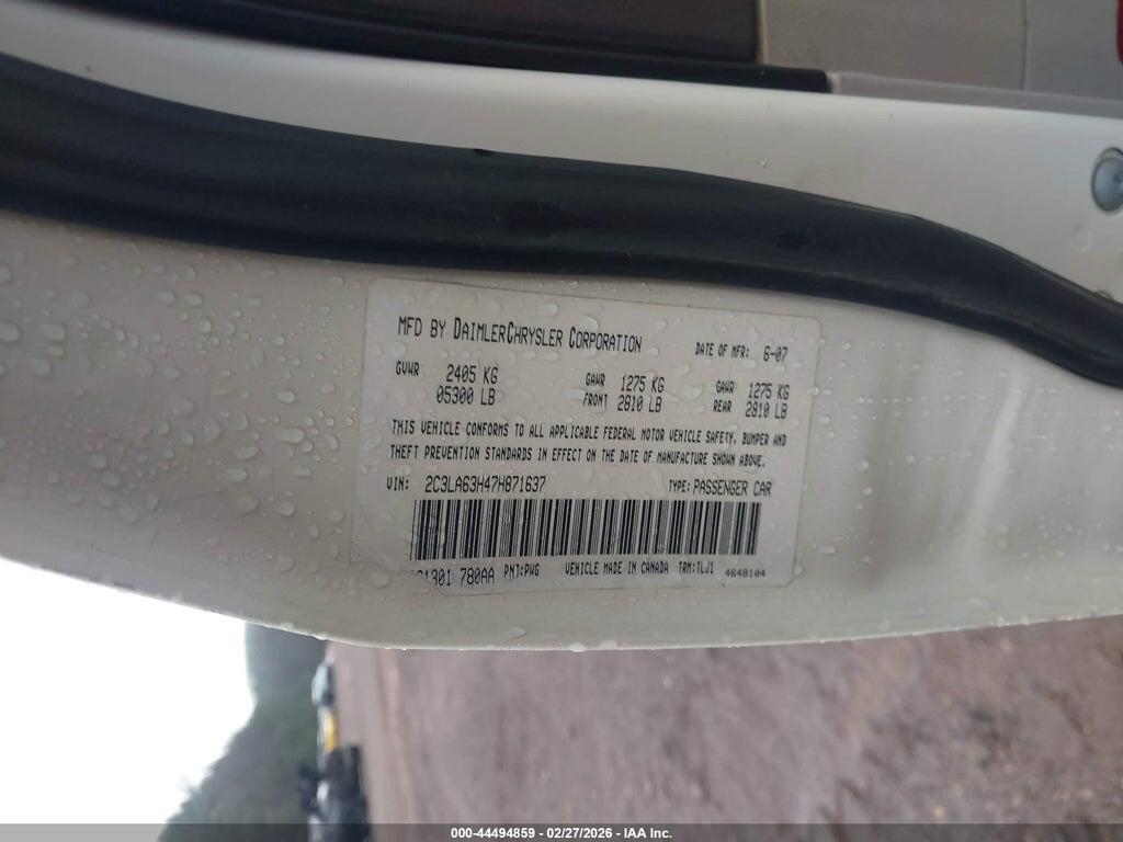 2C3LA63H47H871637 2007 CHRYSLER 300C photo no. 9